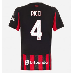 AC Milan Samuele Ricci #4 Hjemmebanetrøje Dame 2025-26 Kortærmet